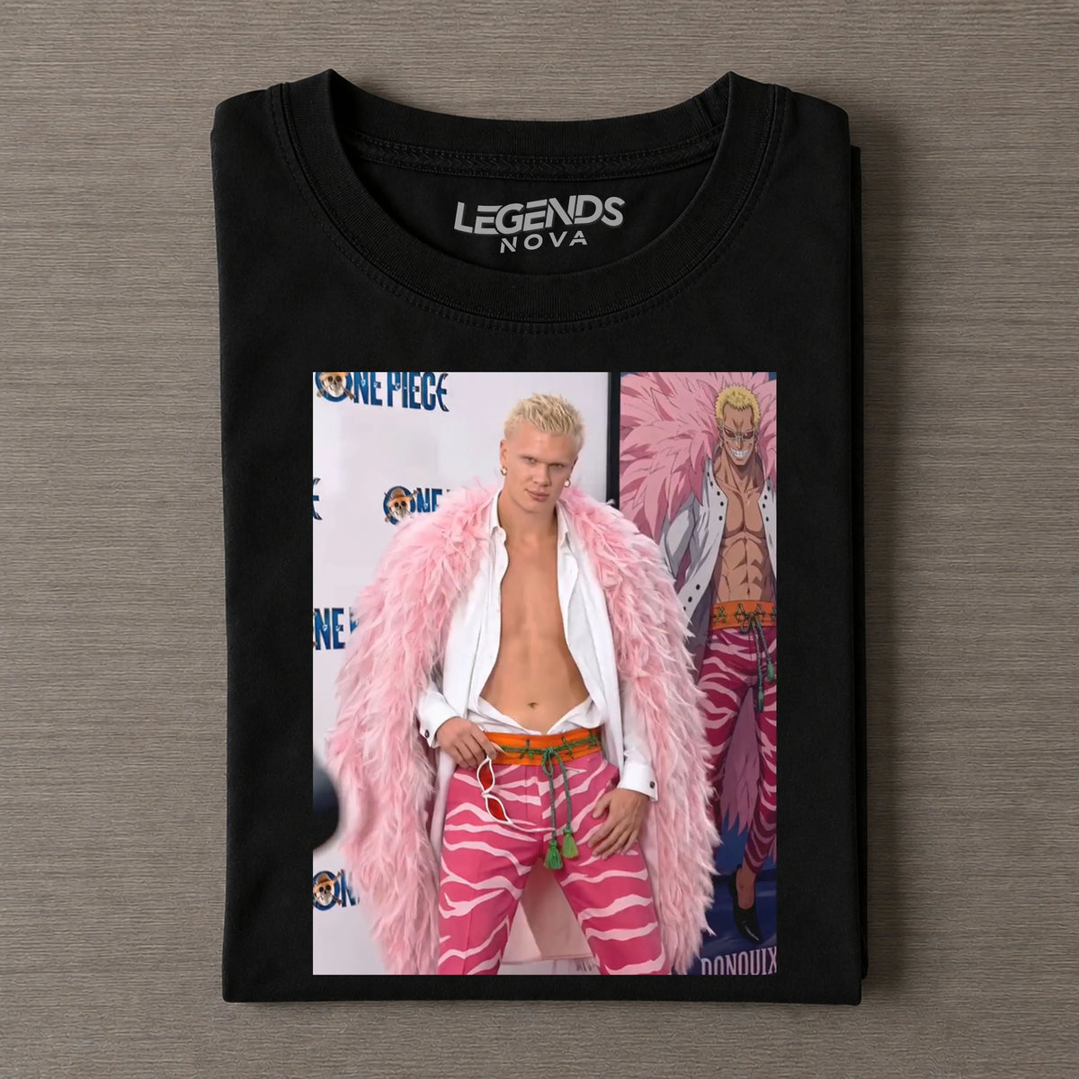 Haaland × Doflamingo One Piece Graphic Tee