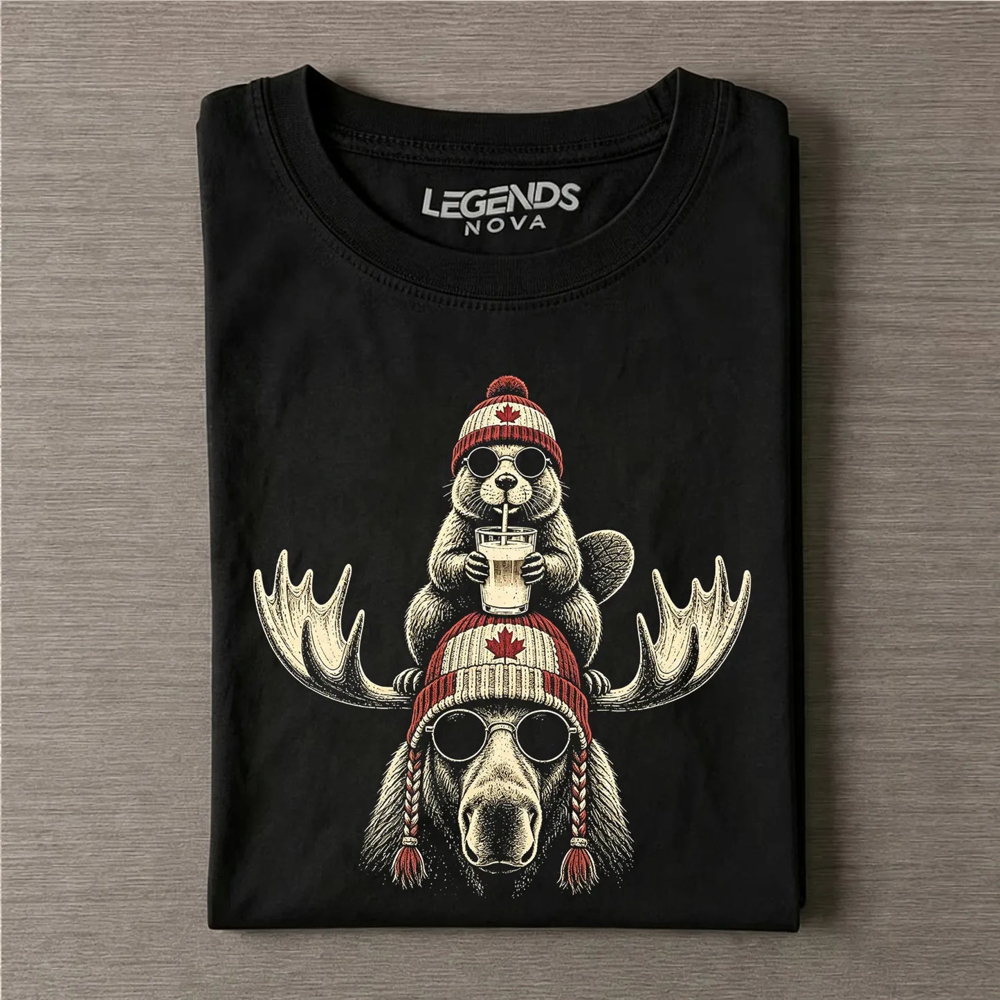 Canadian Beaver Moose Funny T-shirt