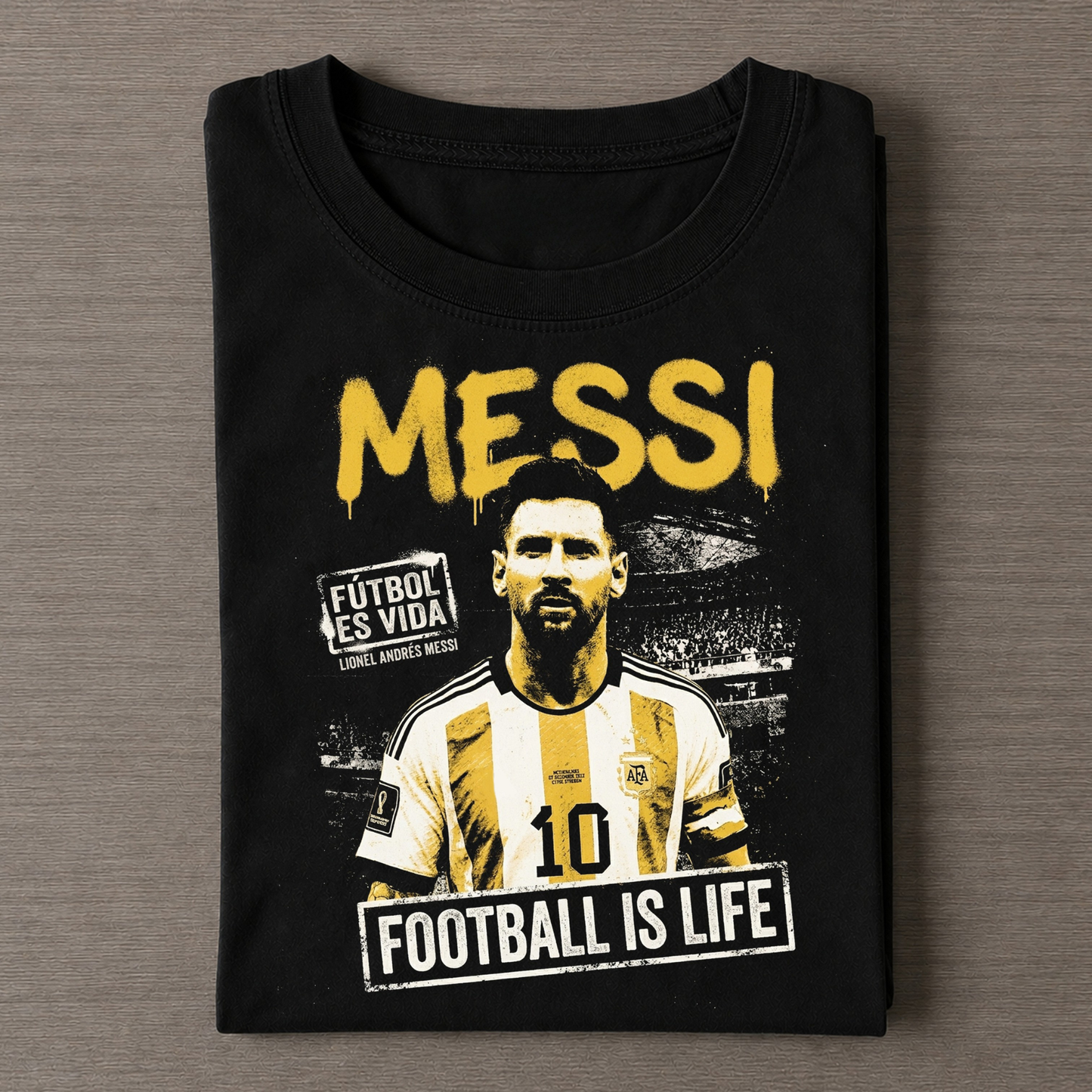 Lionel Messi Football Is Life vintage Tee