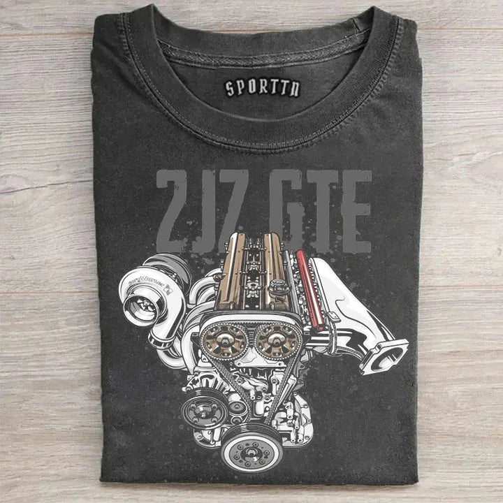 2JZ GTE Engine JDM Turbo Car Graphic Performance Car T-Shirt