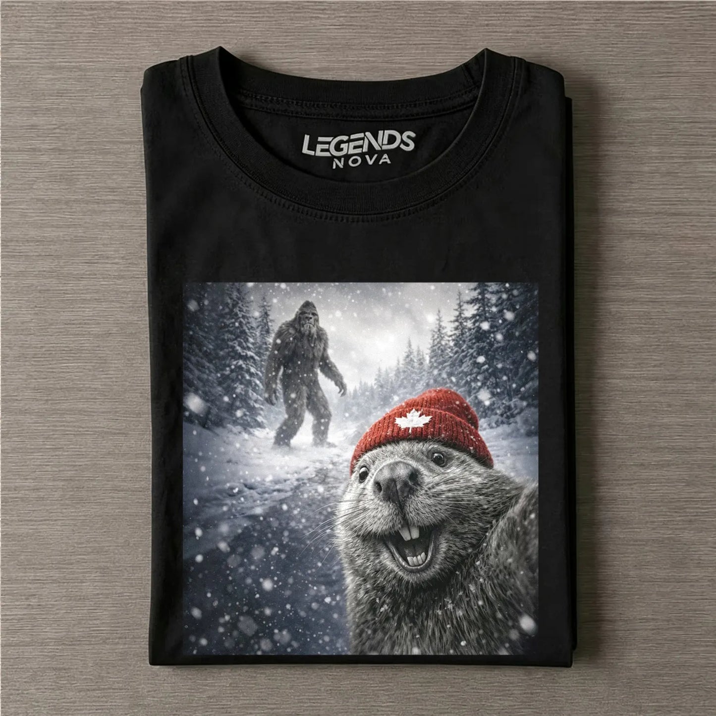 Beaver Selfie Encounter - Sasquatch Sighting T-shirt