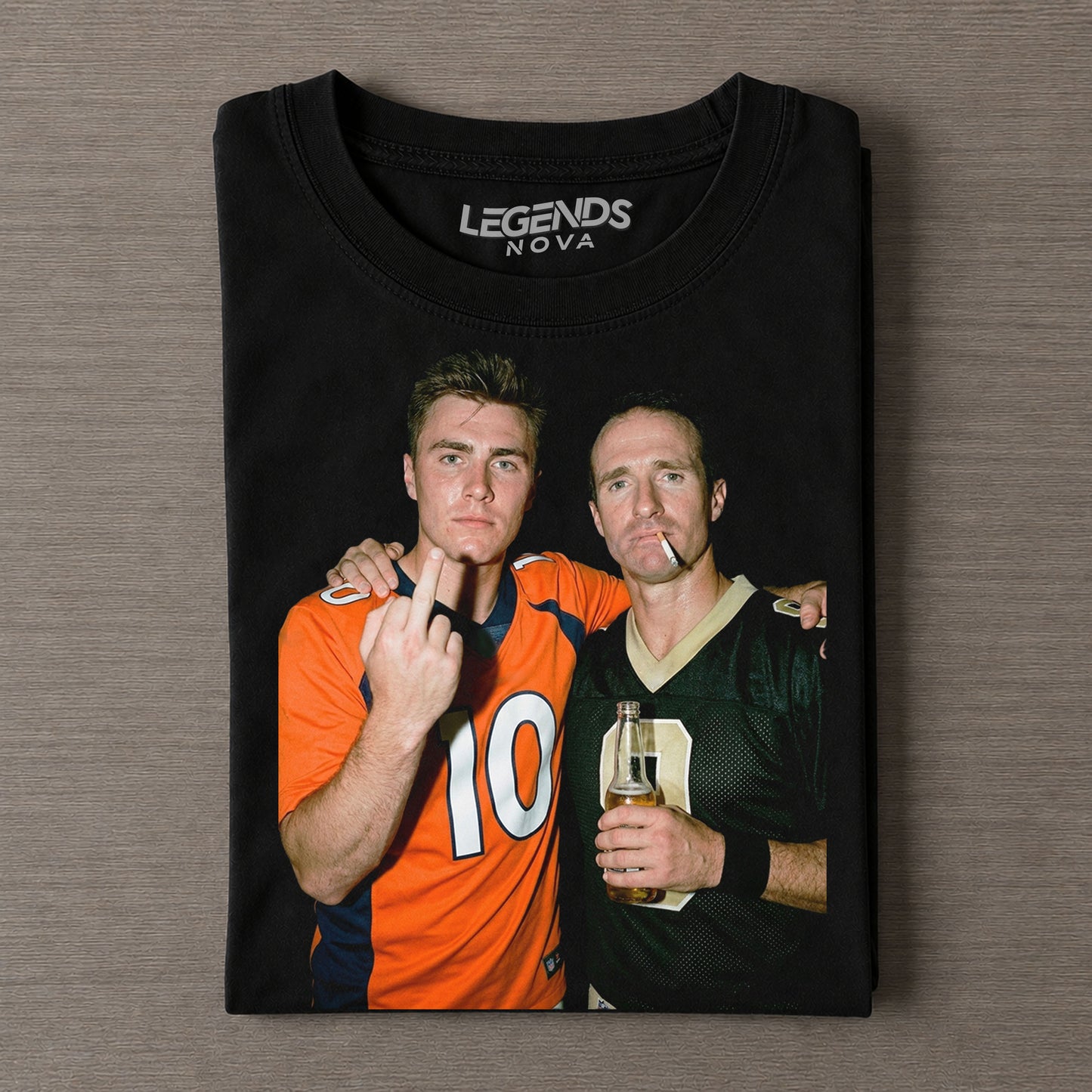 Bo Nix & Drew Brees Football T-shirt