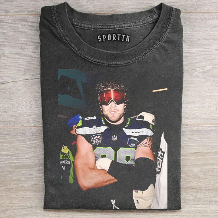 Seattle Seahawks A.J. Barner Super Bowl LX T-shirt