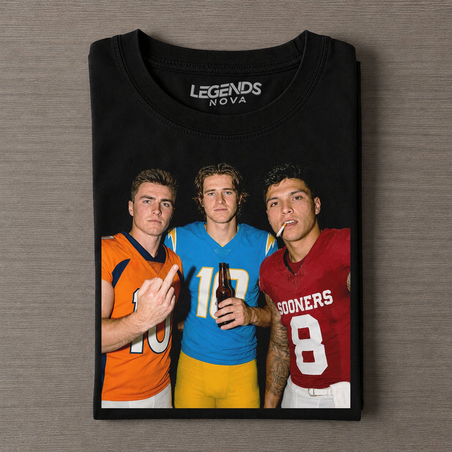 Bo Nix & Justin Herbert & Dillon Gabriel Football T-shirt