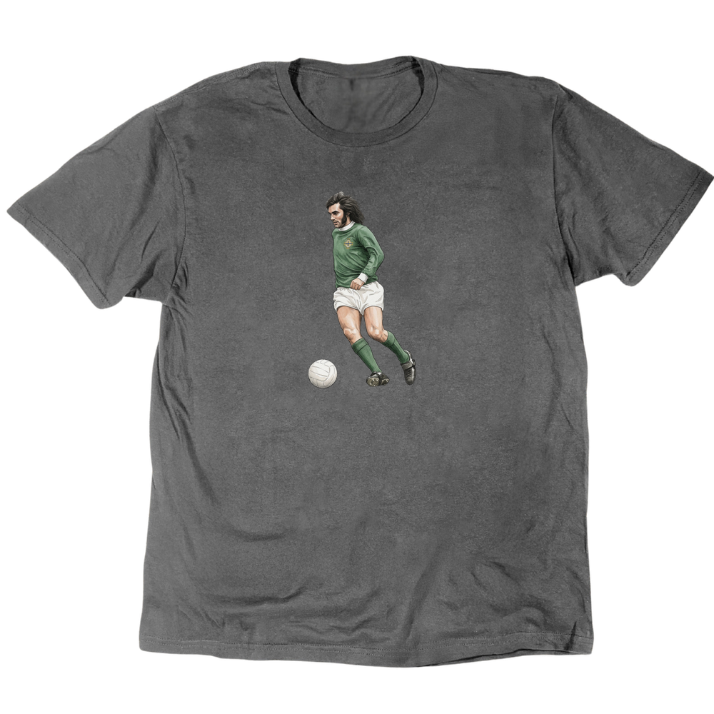 George Best Green And White T-Shirt