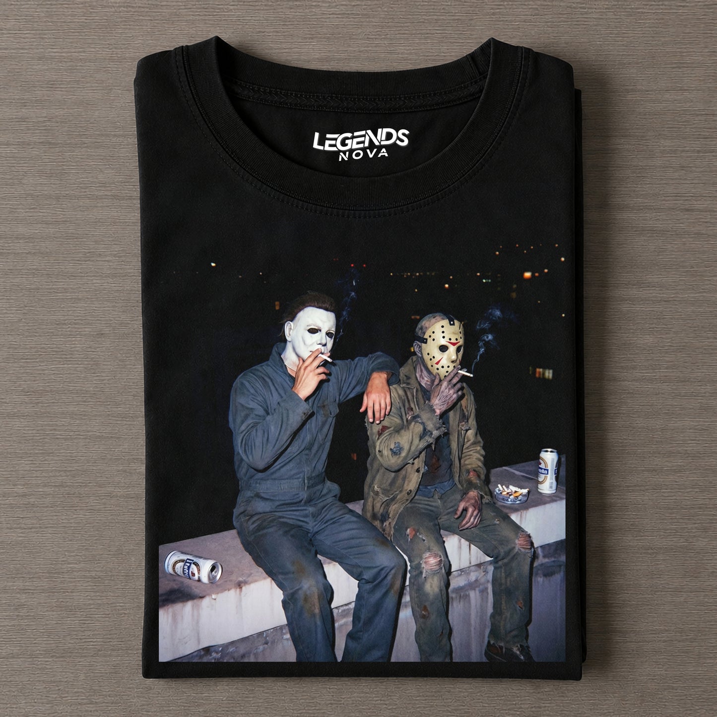 Vintage Halloween Michael Myers & Jason Voorhees Tee