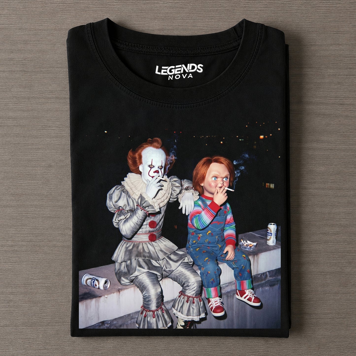 Vintage Halloween Pennywise & Chucky Tee