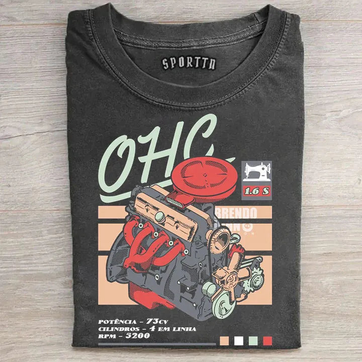 OHC 1.6S Sewing Machine Engine Graphic T-Shirt