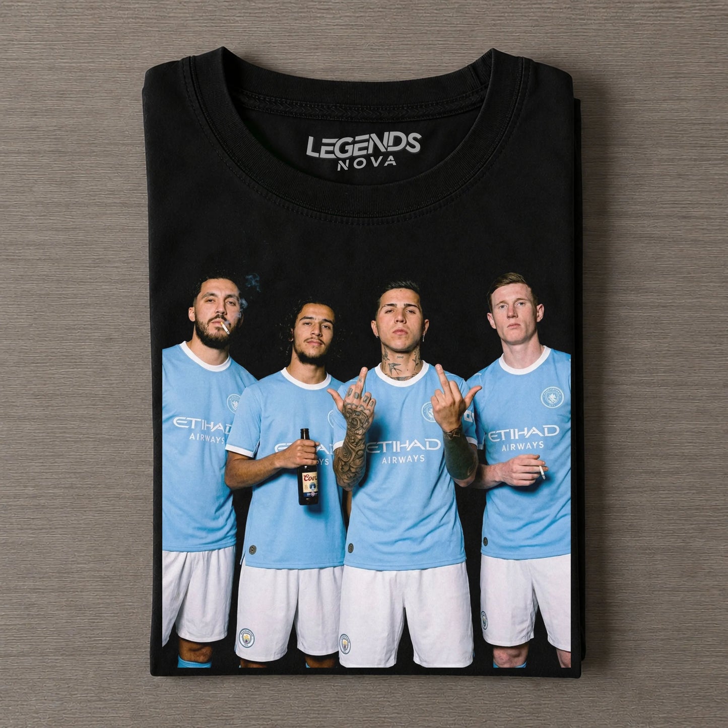 Sergio Agüero & Phil Foden & Enzo Fernández & Kevin De Bruyne Man City T-shirt