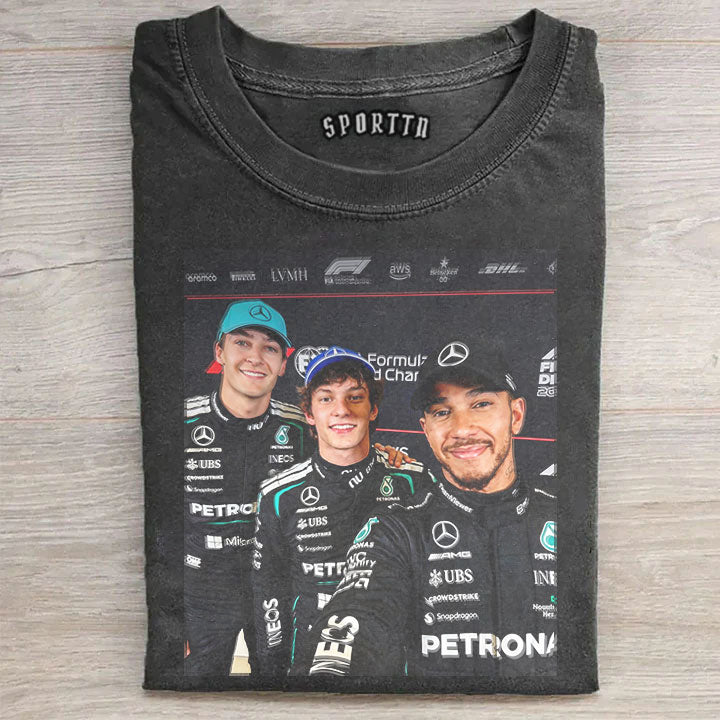 Mercedes Russell & Antonelli & Hamilton Three Generations Commemorative Tee