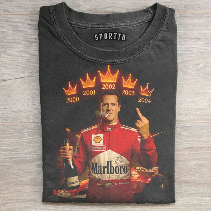 F1 Schumacher 5-Time Champion Legends Vintage T-Shirt