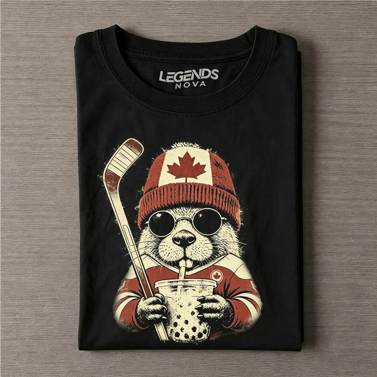 Canadian Beaver Hockey Funny T-shirt