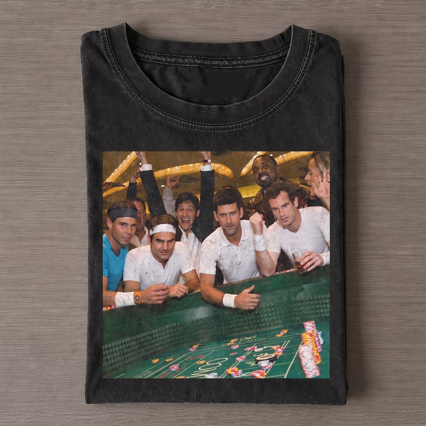 Nadal & Federer & Djokovic & Murray Tennis Big Four Vintage Tee