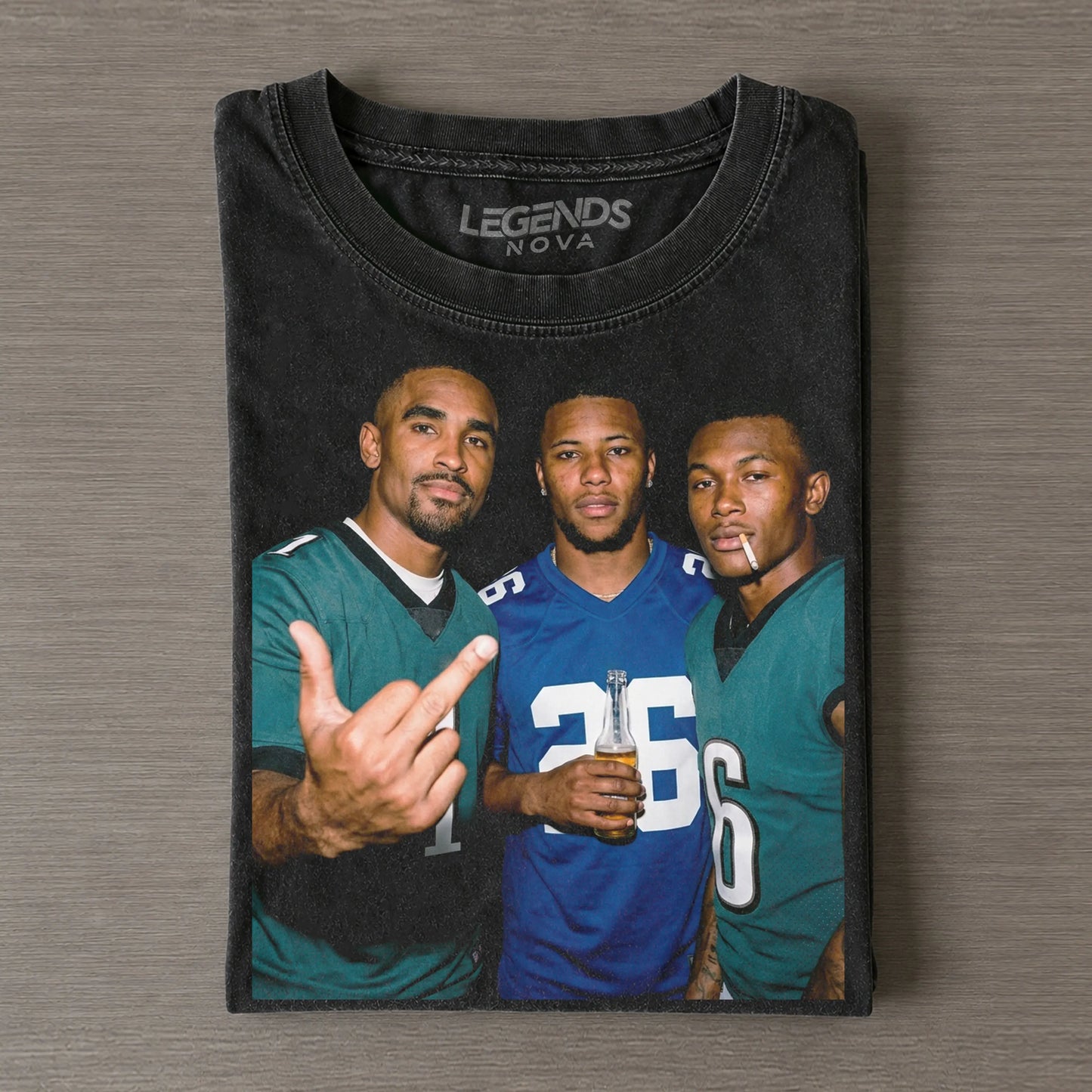 Jalen Hurts & Saquon Barkley & DeVonta Smith Football T-shirt
