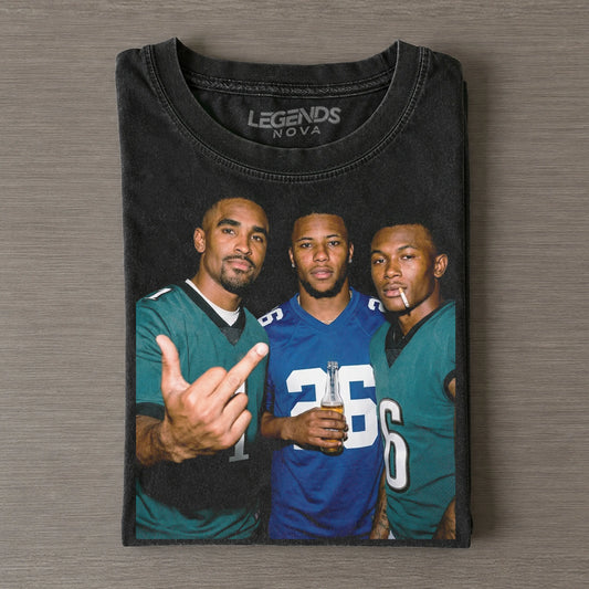 Jalen Hurts & Saquon Barkley & DeVonta Smith Football T-shirt