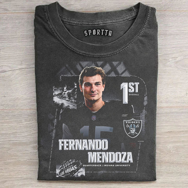 Fernando Mendoza Raiders No. 1 pick T-shirt