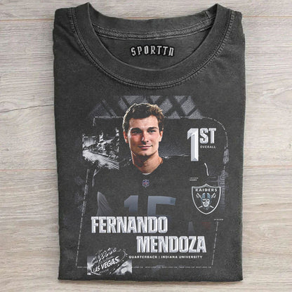 Fernando Mendoza Raiders No. 1 pick T-shirt
