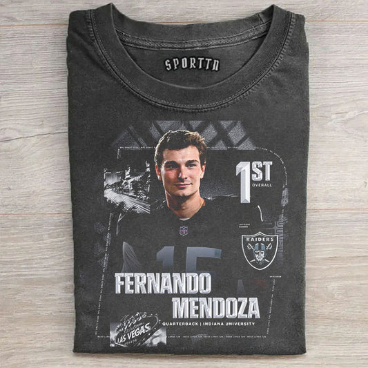 Fernando Mendoza Raiders No. 1 pick T-shirt