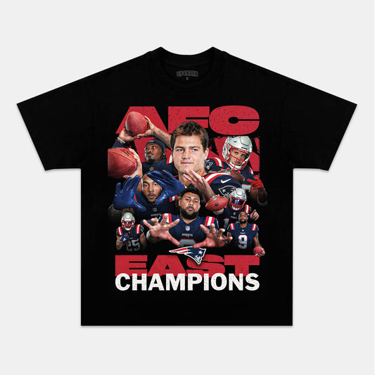 NEW ENGLAND PATRIOTS & AFC EAST CHAMPIONS TEE