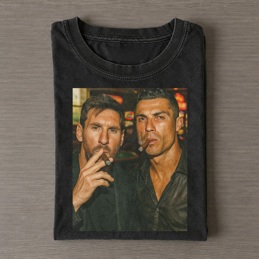 Vintage Messi & Ronaldo GOATs T-Shirt