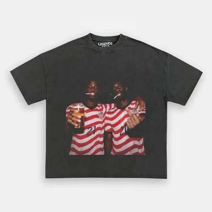 Timothy Weah & Folarin Balogun American Soccer Style Tee
