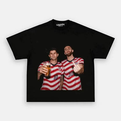Christian Pulisic & Giovanni Reyna American Soccer Style Tee