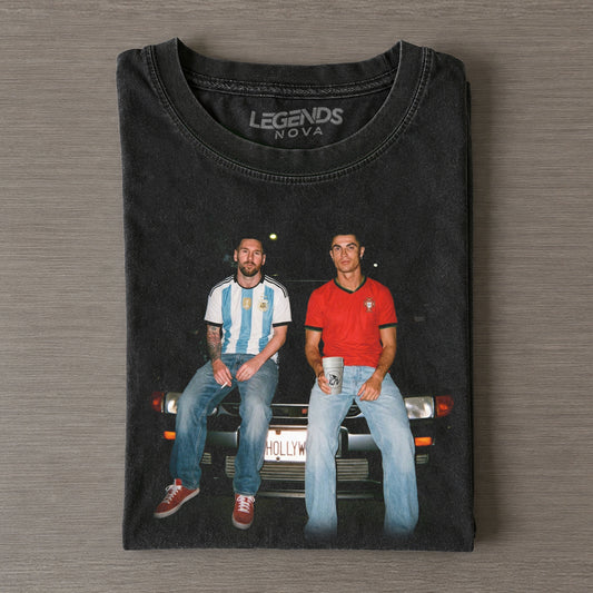 Cristiano Ronaldo & Lionel Messi Funny Graphic Tee