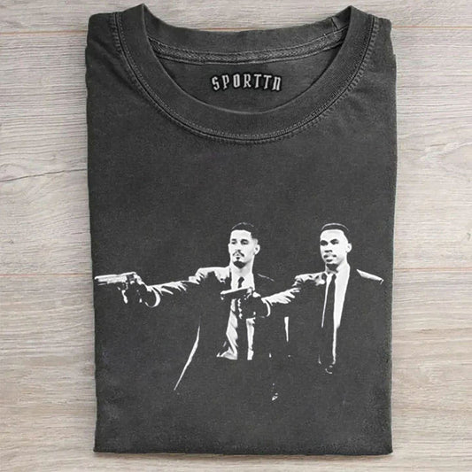 William Saliba & Gabriel Magalhães Pulp Fiction Style T Shirt | Arsenal T Shirt