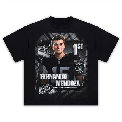 Fernando Mendoza Raiders No. 1 pick T-shirt