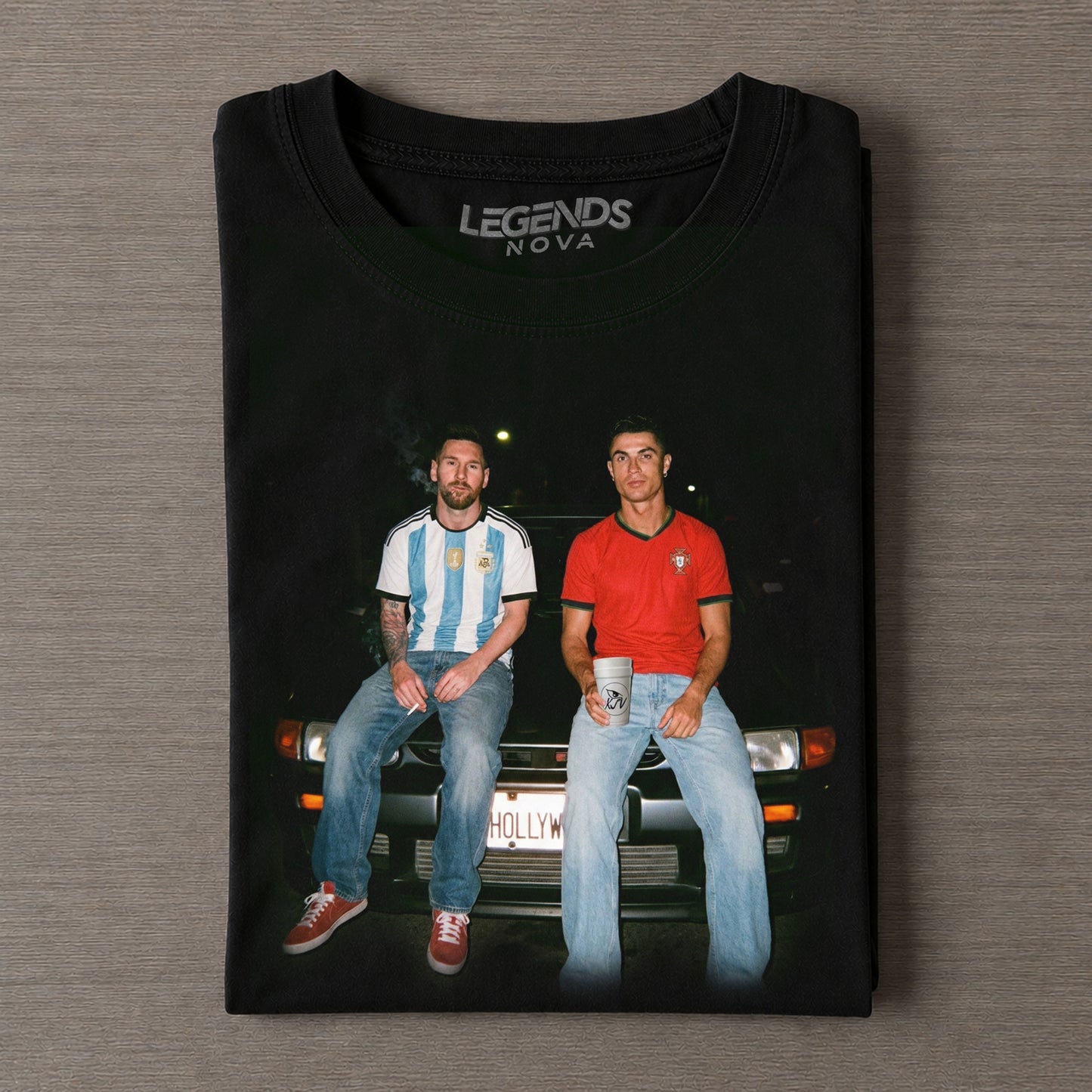 Cristiano Ronaldo & Lionel Messi Funny Graphic Tee