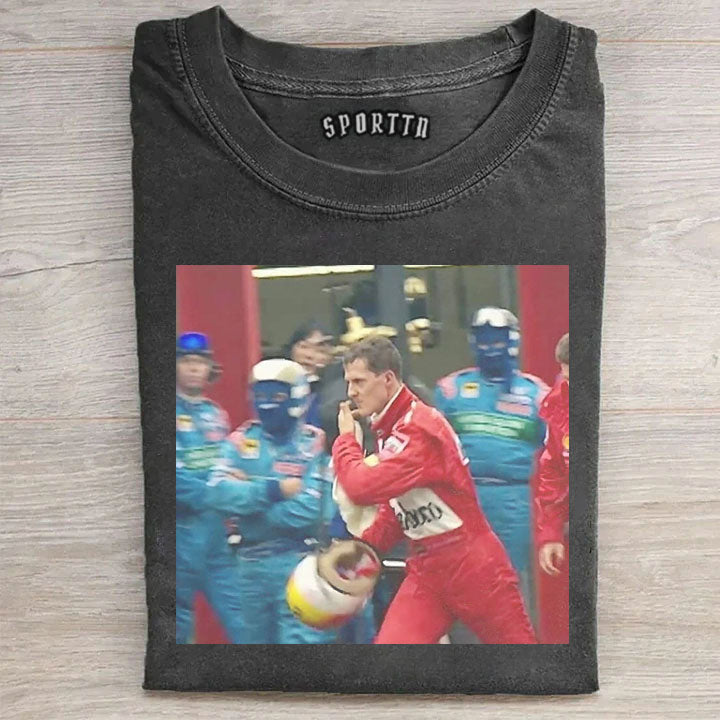 Schumi Rushing to the Grid Classic Retro T-shirt