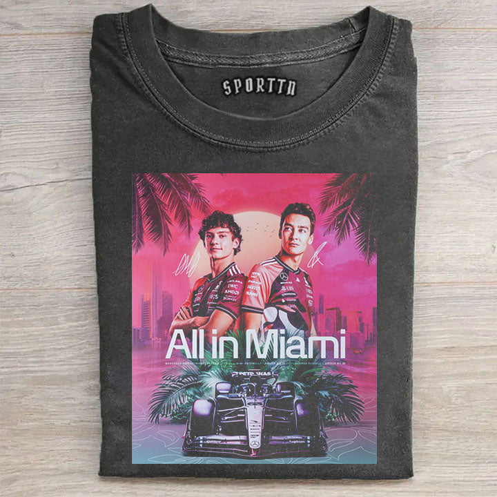 All in Miami: Russell & Hamilton Edition Retro T-shirt
