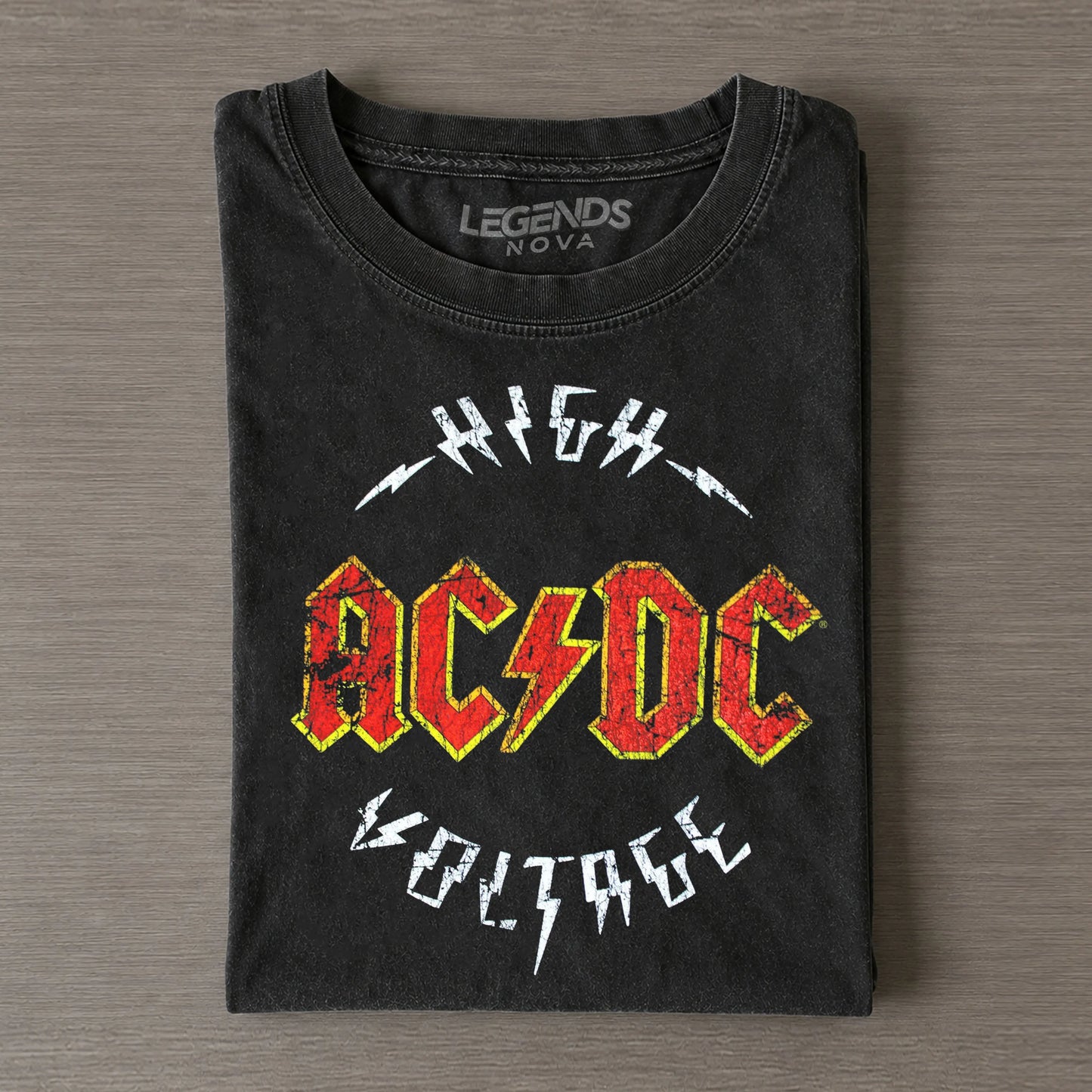 Funny ACDC Vintage Rock Band Tee