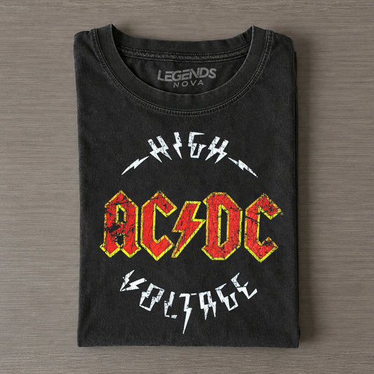 Funny ACDC Vintage Rock Band Tee