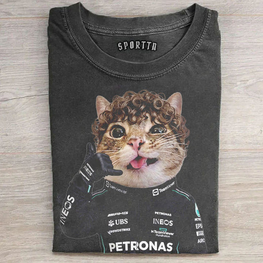 Funny Cat Kimi Antonelli F1 T-shirt