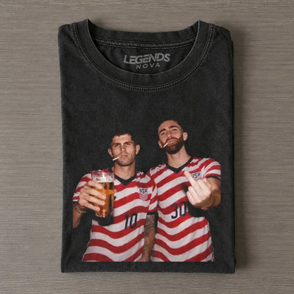 Christian Pulisic & Giovanni Reyna American Soccer Style Tee