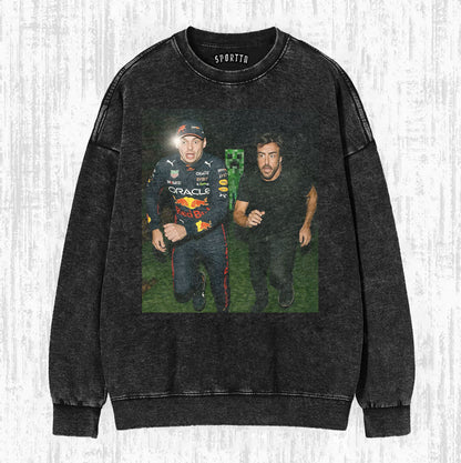 Max Verstappen & Fernando Alonso In Minecraft T-shirt/Sweatshirt/Hoodie