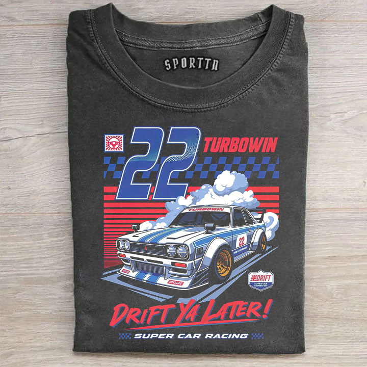 Drift Ya Later JDM Modified Racing Car Vintage Washed Tee