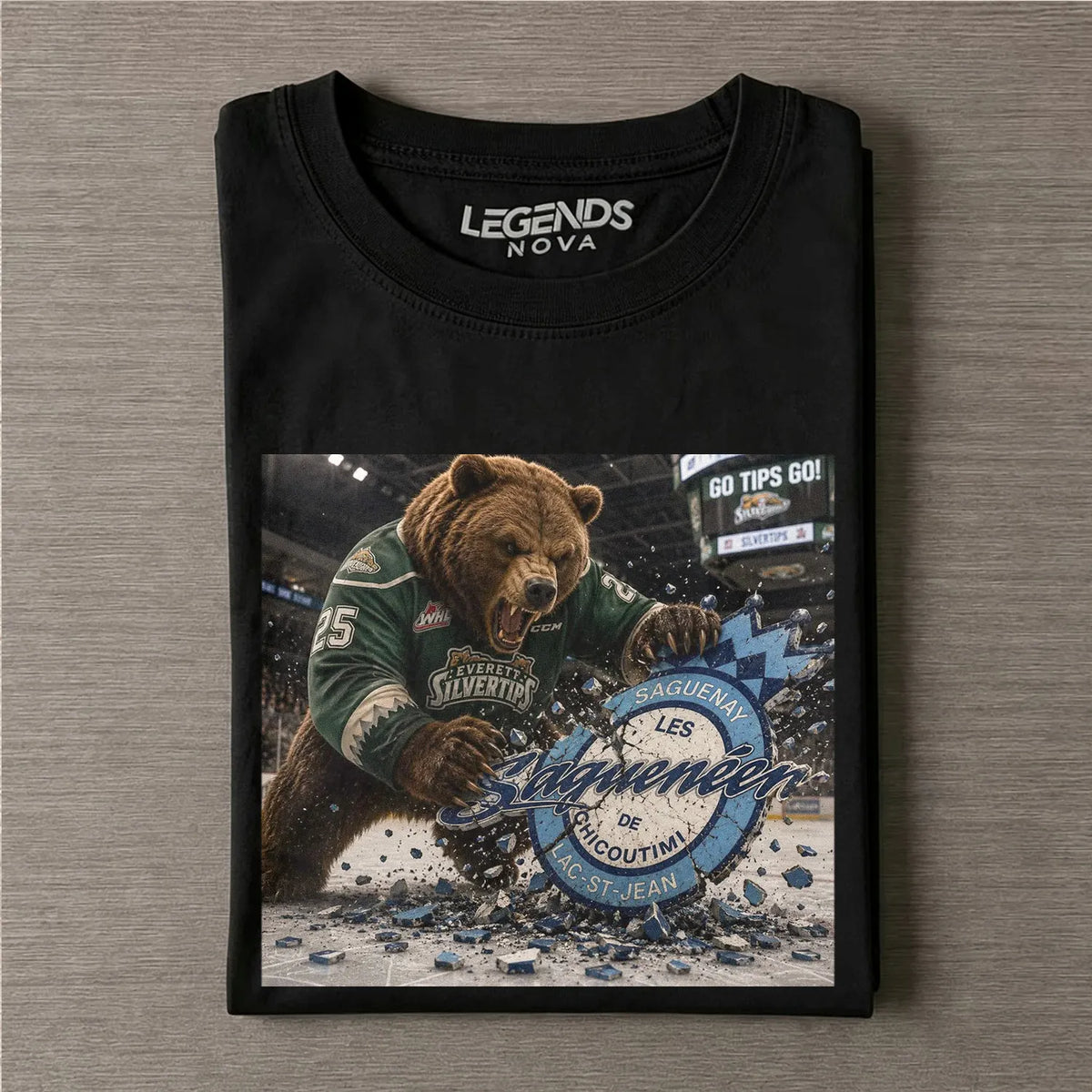 Bear Ice Hockey Funny T-shirt