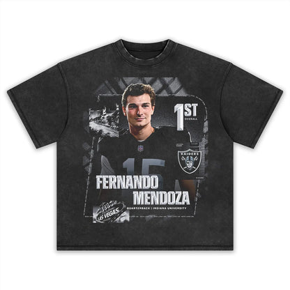 Fernando Mendoza Raiders No. 1 pick T-shirt