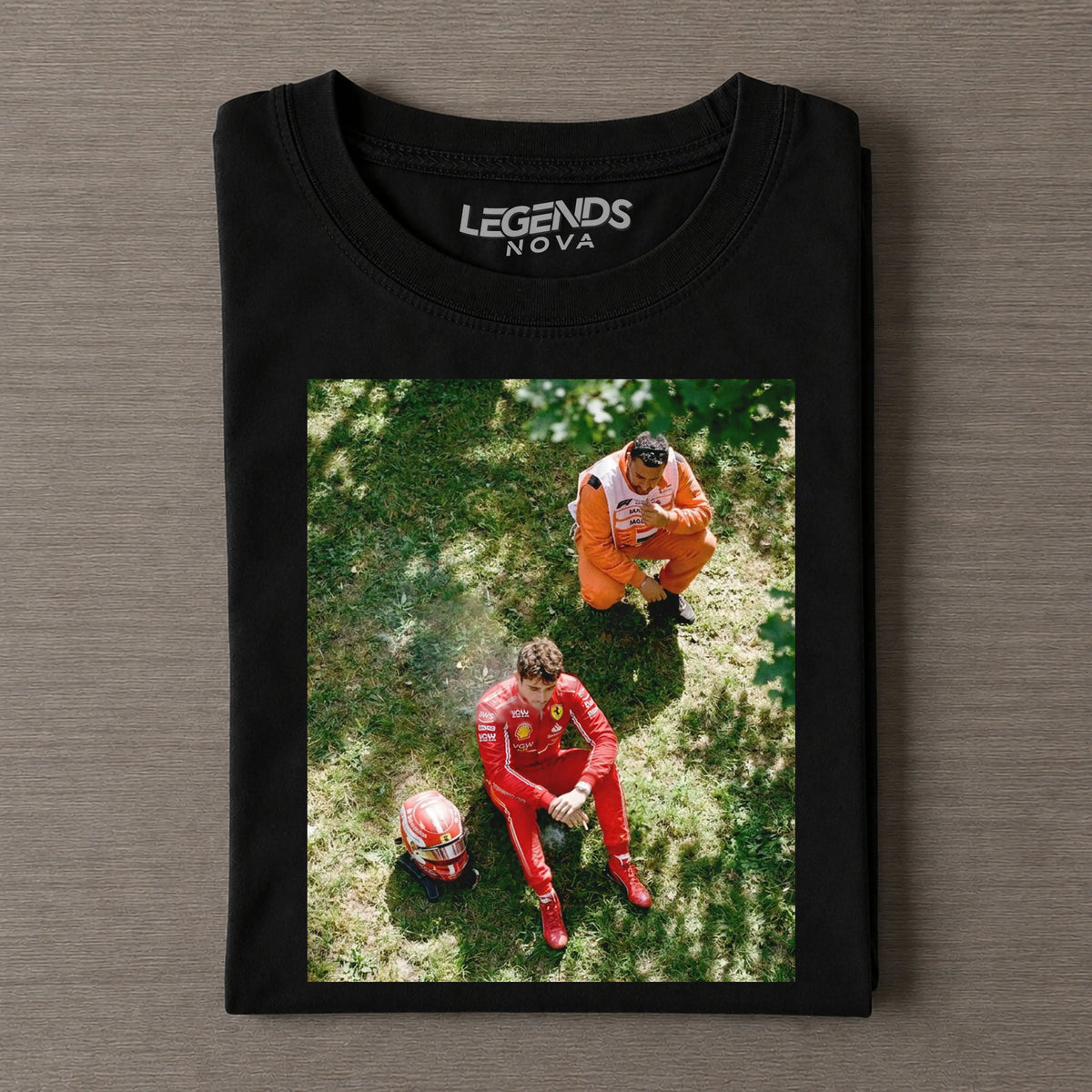 F1 Monza GP Charles Leclerc Crash Iconic Shot Funny T-shirt