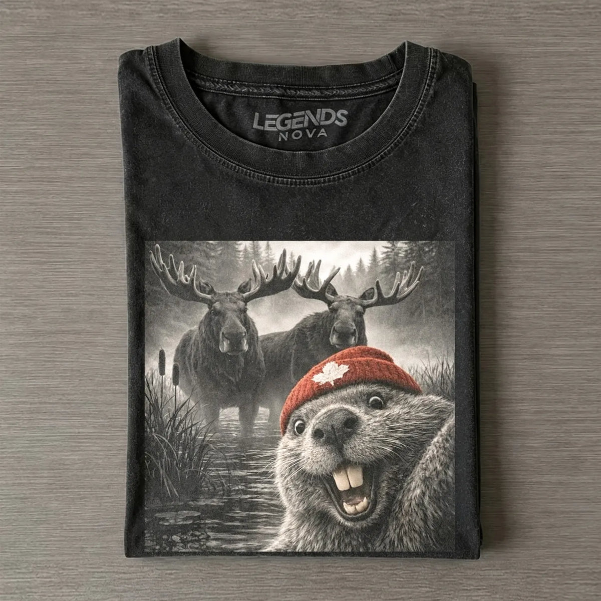 Beaver Selfie Encounter - Moose Edition T-Shirt
