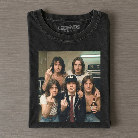 Funny ACDC Vintage Rock Band Tee