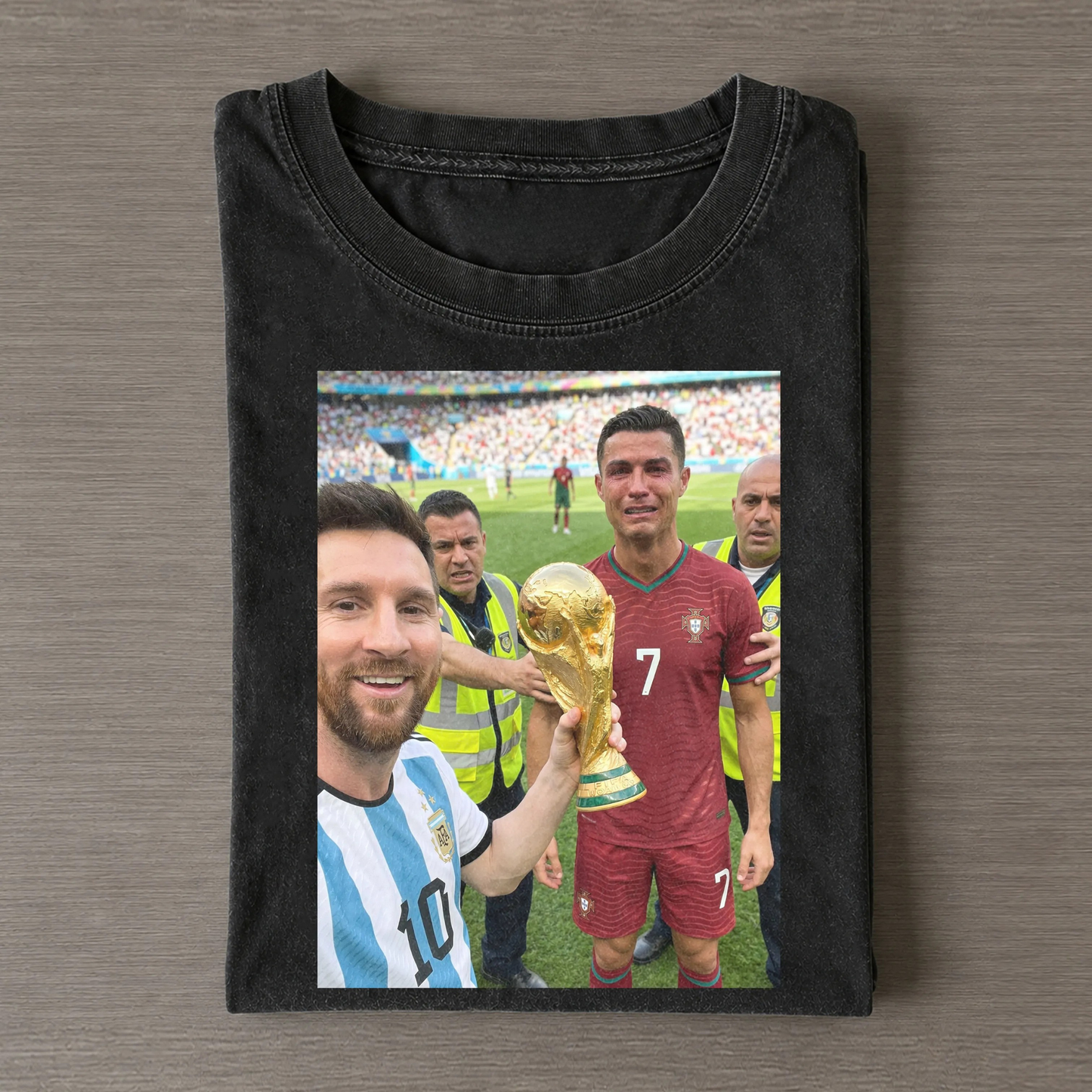 Messi & Cristiano Ronaldo Funny World Cup Photo 2026 Vintage Tee
