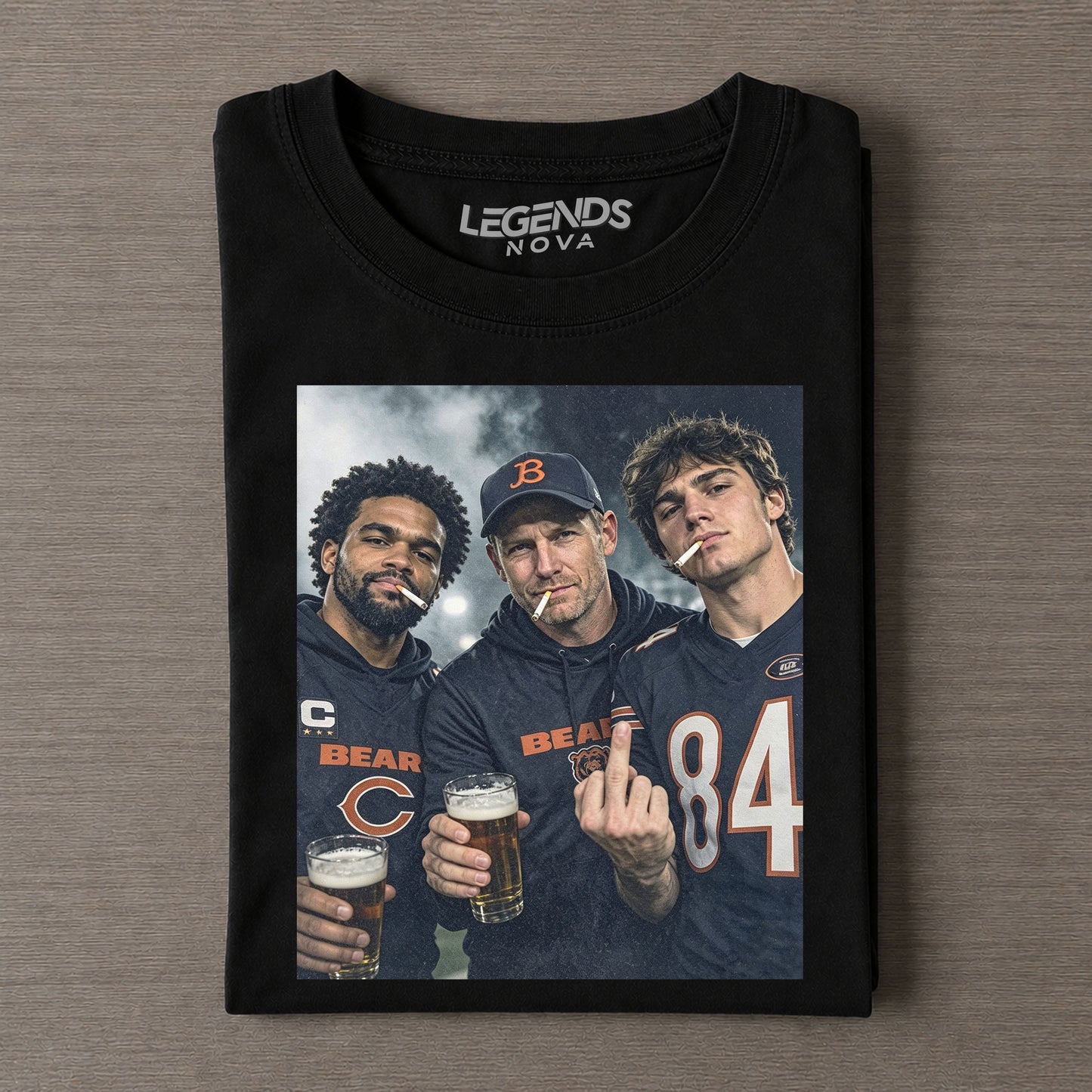 Colston Loveland & Caleb Williams & Ben Johnson Football Shirt