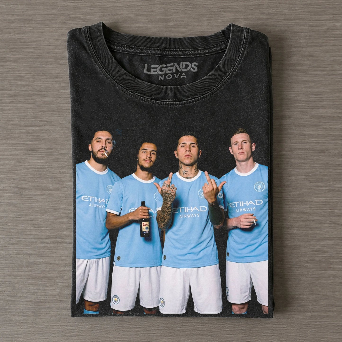 Sergio Agüero & Phil Foden & Enzo Fernández & Kevin De Bruyne Man City T-shirt