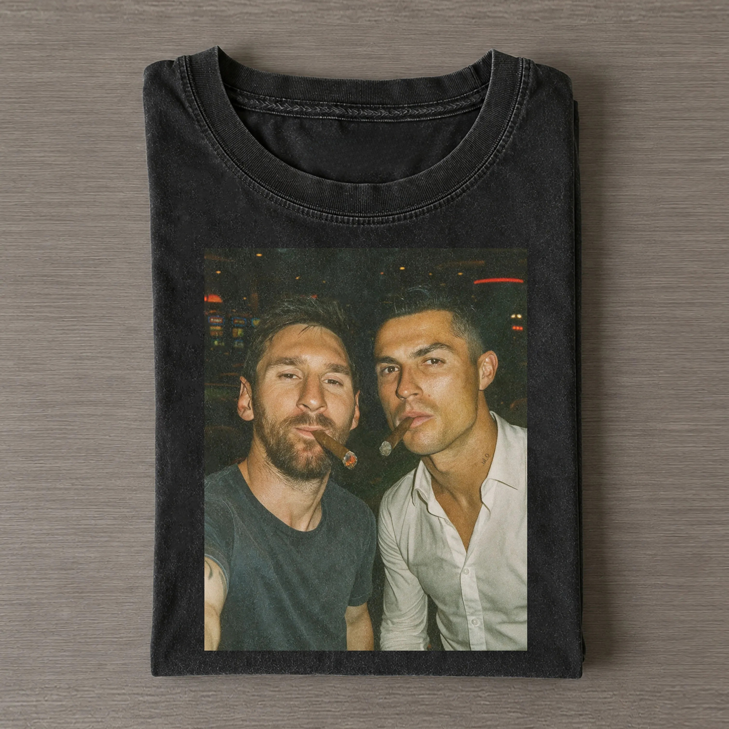 Vintage Messi & Ronaldo GOATs T-Shirt