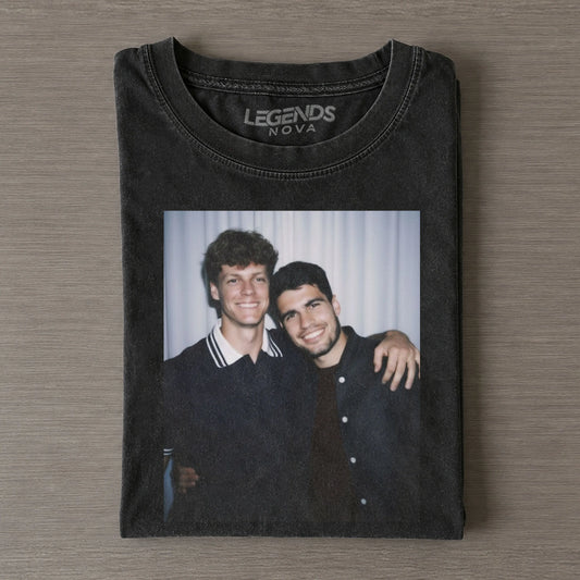 Novak Djokovic & Jannik Sinner Tennis graphic T-shirt