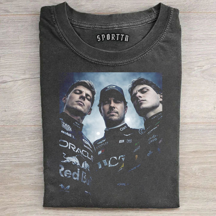 F1 Three Kings Together:Max Verstappen & Sergio Pérez & Oscar Piastri T-shirt