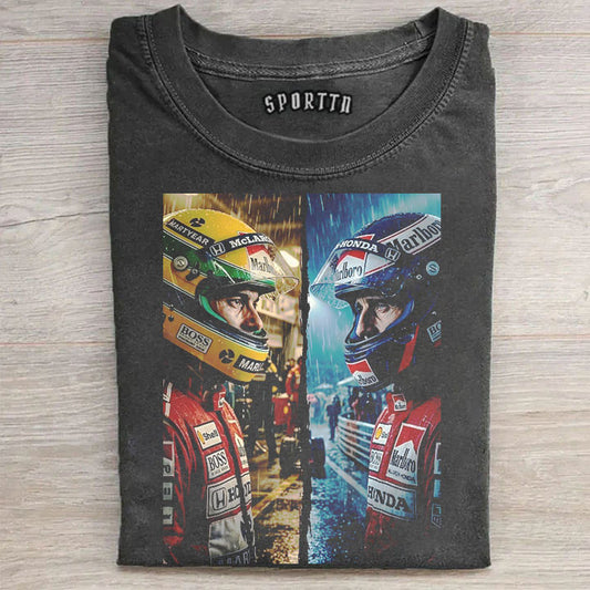 Ayrton Senna & Alain Prost Legend F1 T-shirt
